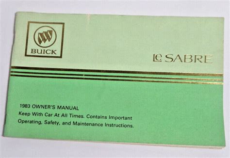 2007 buick lesabre owners manual PDF