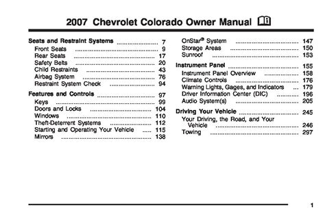 2007 chevy colorado owners manual Kindle Editon