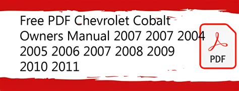 2007 cobalt manual pdf Doc