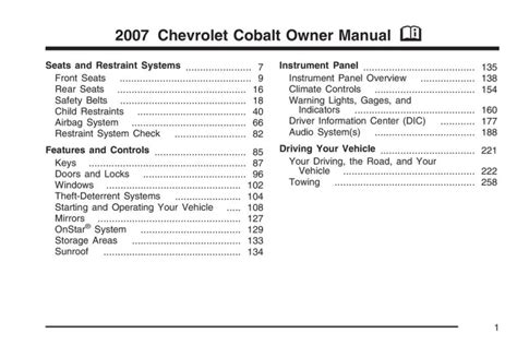 2007 cobalt ss owners manual Doc