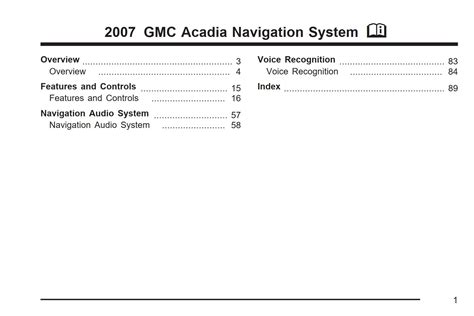 2007 gmc acadia navigation manual Kindle Editon