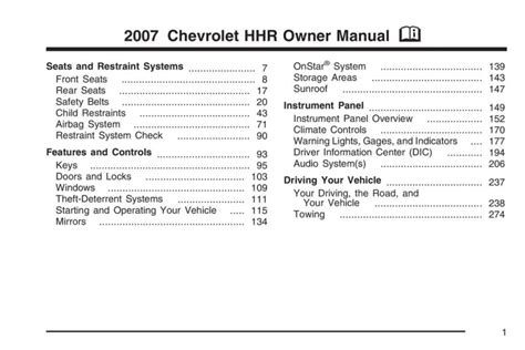 2007 hhr manual pdf PDF