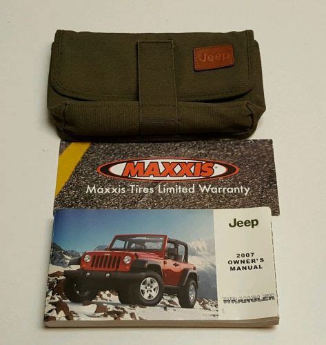 2007 jeep wrangler unlimited owners manual PDF