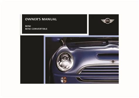 2007 mini cooper owners manual PDF