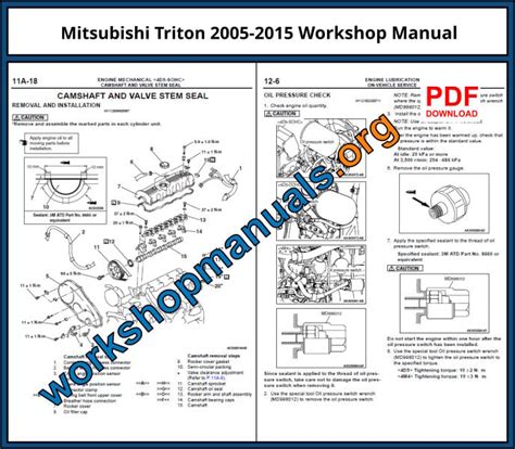 2007 mitsubishi triton workshop manual engine Kindle Editon