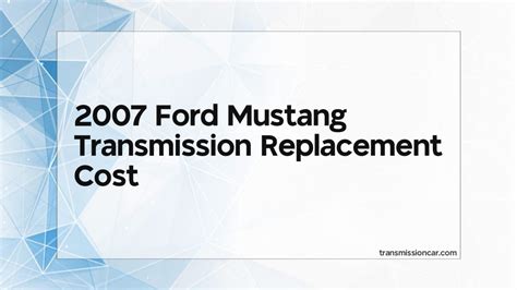 2007 mustang transmission problems Epub