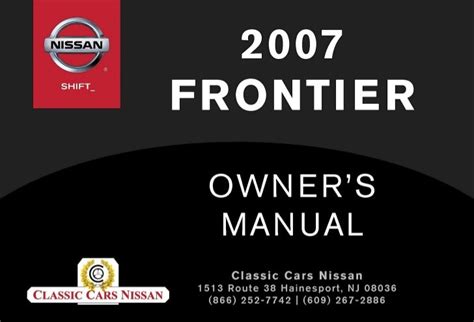 2007 nissan frontier owners manual Epub