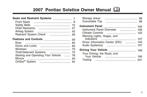 2007 pontiac solstice gxp owners manual Epub