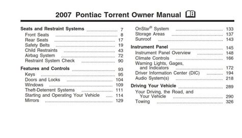 2007 pontiac torrent owners manual Reader