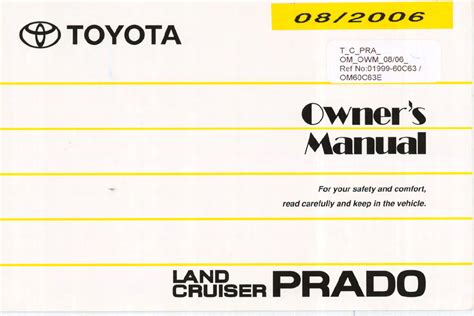 2007 toyota l cruiser prado user manual Doc