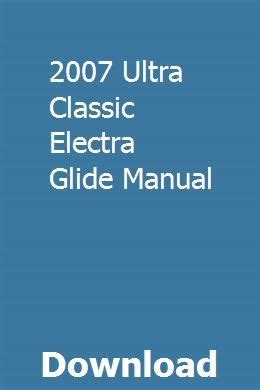 2007 ultra classic shop manual Doc