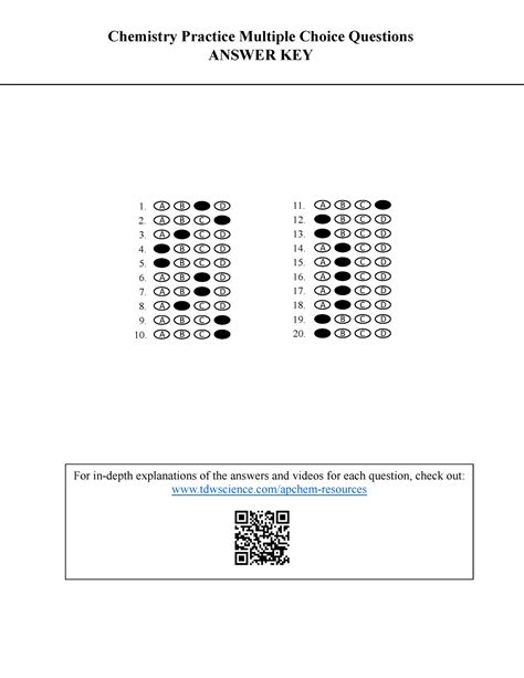 2008 Ap Chemistry Multiple Choice Answer Key Doc