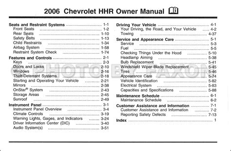 2008 Chevrolet HHR Owner Manual M Ebook Ebook Epub