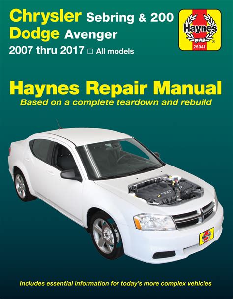 2008 Dodge Avenger Service Manual Ebook Epub