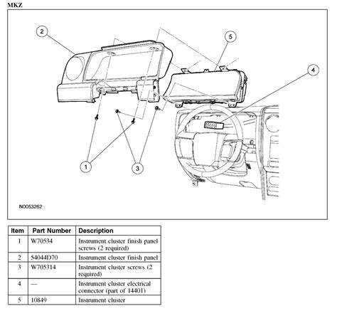 2008 Lincoln MKZ INSTRUMENT CLUSTER (IC) Removal MANUAL PDF Doc