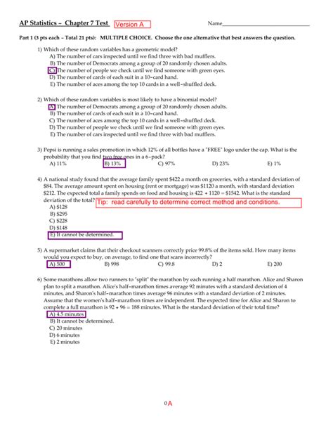 2008 ap stats multiple choice answers Epub