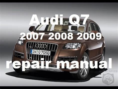 2008 audi q7 maintenance schedule Kindle Editon