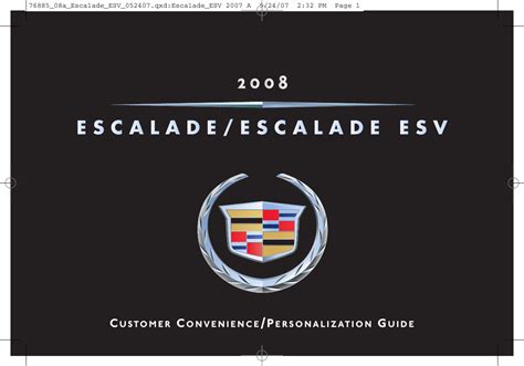 2008 cadillac escalade user guide Doc