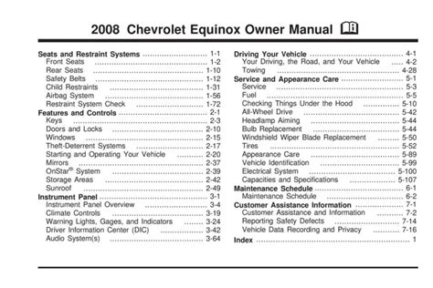 2008 chevy equinox owners manual Doc