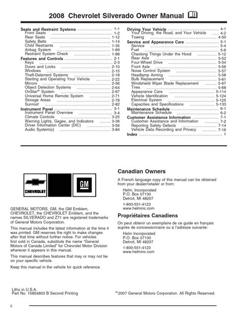 2008 chevy silverado manual pdf Doc