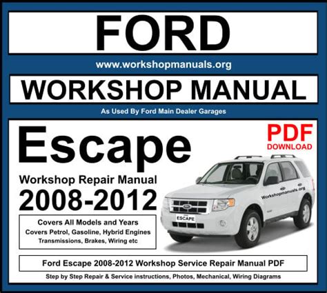 2008 escape workshop manual Reader