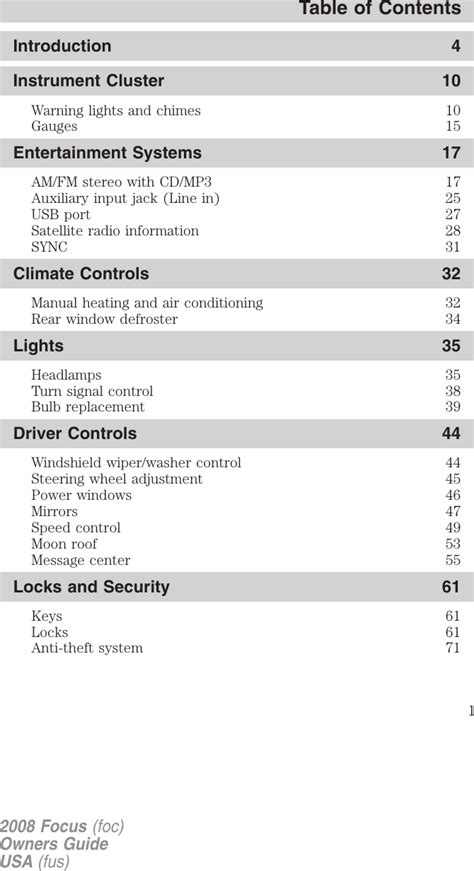 2008 ford focus user guide Reader