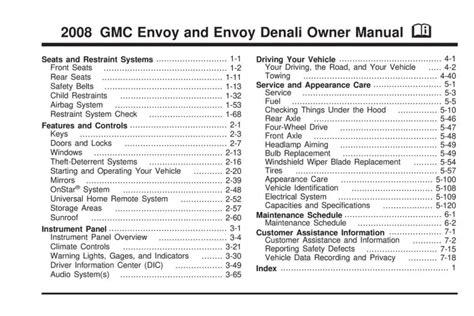 2008 gmc envoy owners manual Doc