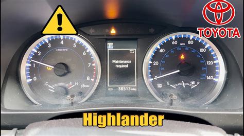 2008 highlander reset maintenance light Reader