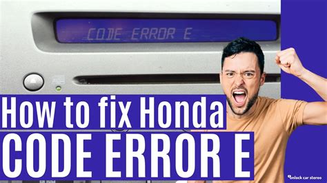 2008 honda odyssey radio code error e Reader