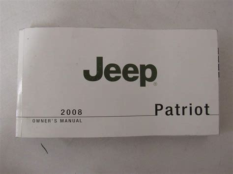 2008 jeep patriot owners manual Reader