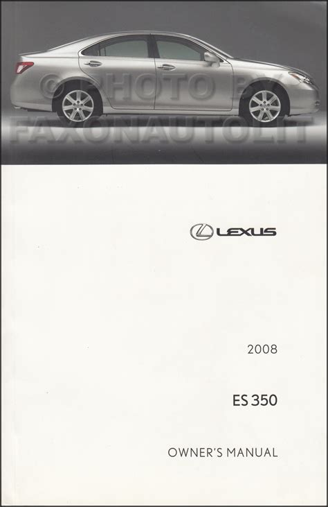 2008 lexus es350 owners manual Kindle Editon