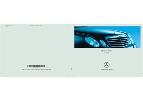 2008 mercedes e class owners manual Doc