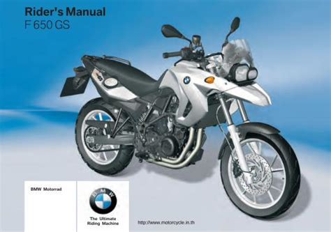 2009 bmw f650gs owners manual PDF