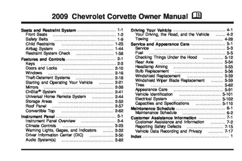 2009 corvette owners manual Reader