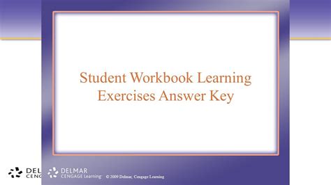 2009 delmar cengage learning workbook answers Reader