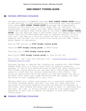 2009 dinghy towing guide PDF