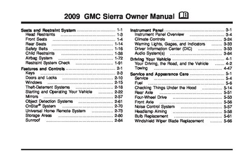 2009 gmc sierra owner manual Doc