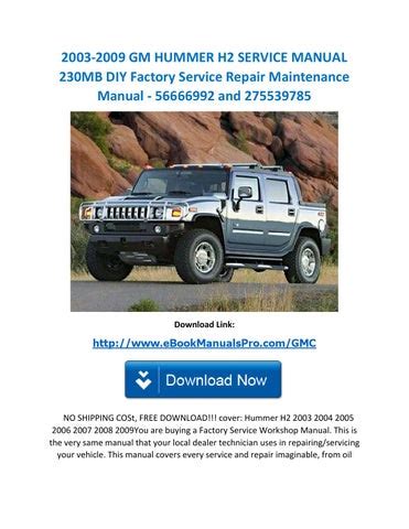 2009 hummer h2 diy troubleshooting guide Kindle Editon