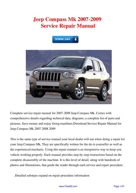 2009 jeep compass instructions manual Epub