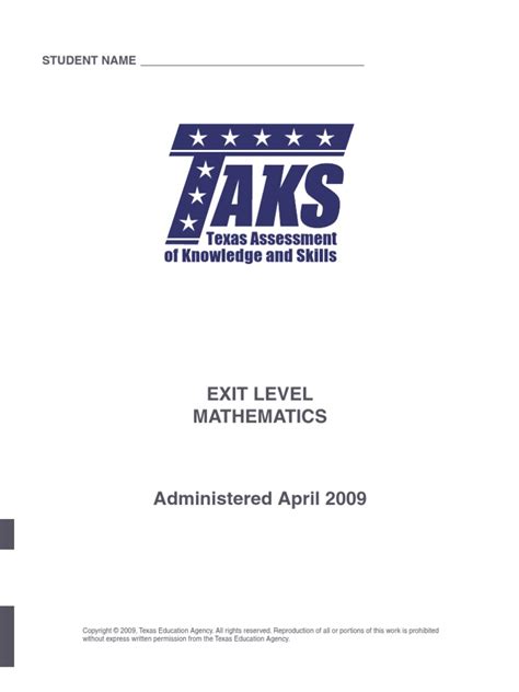 2009 taks test answers math Kindle Editon