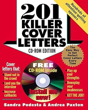 201 killer cover letters cd rom edition PDF