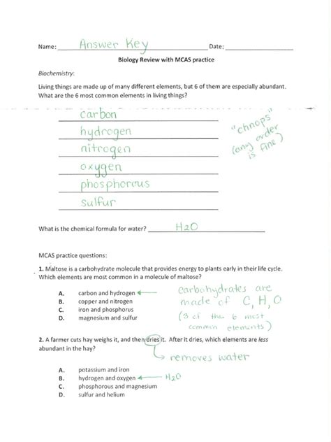 2010 Biology Mcas Open Response Answers Doc