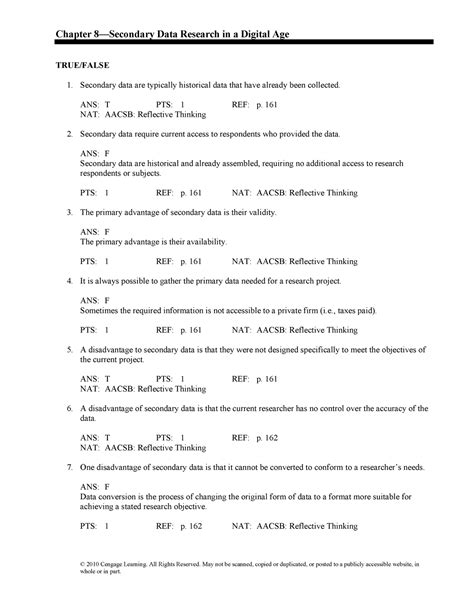 2010 Cengage Learning Ap English Answer Reader