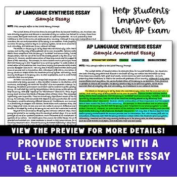 2010 ap language synthesis essay Reader