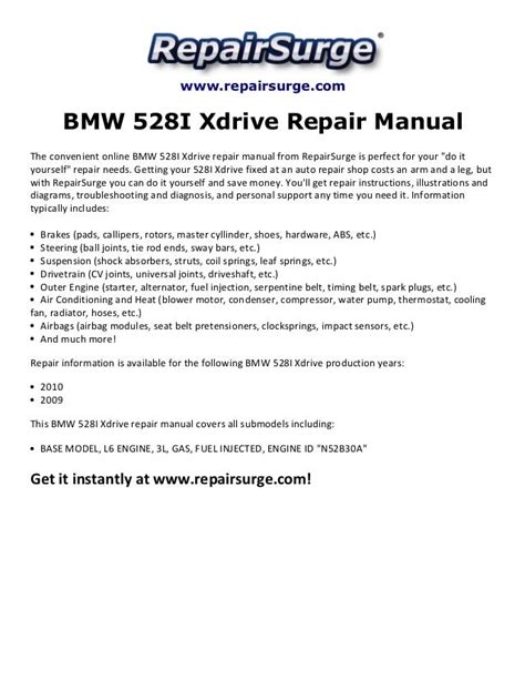 2010 bmw 528i service manual pdf Kindle Editon