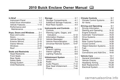 2010 buick enclave navigation manual Epub