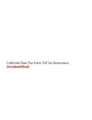 2010 california state tax 540 2ez instructions Reader