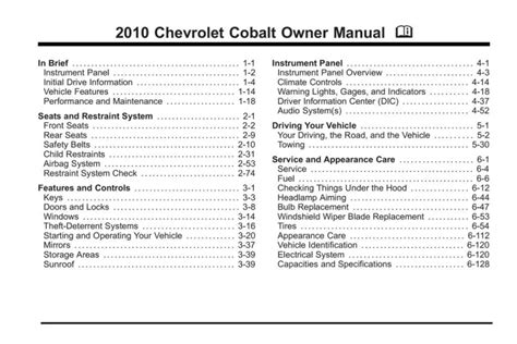2010 chevrolet cobalt repair manual pdf Kindle Editon