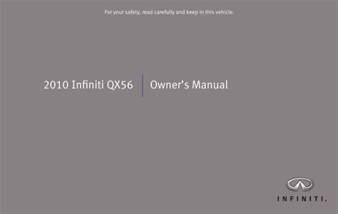 2010 infiniti qx56 owners manual Epub