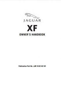 2010 jaguar xf manual pdf PDF